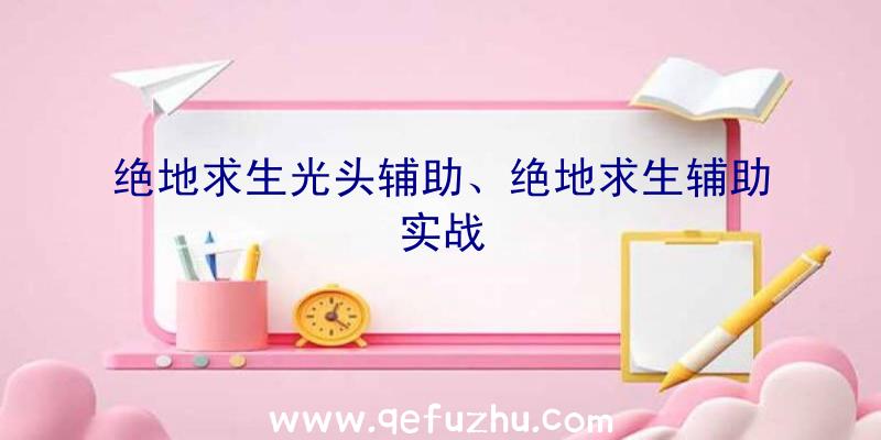 绝地求生光头辅助、绝地求生辅助实战