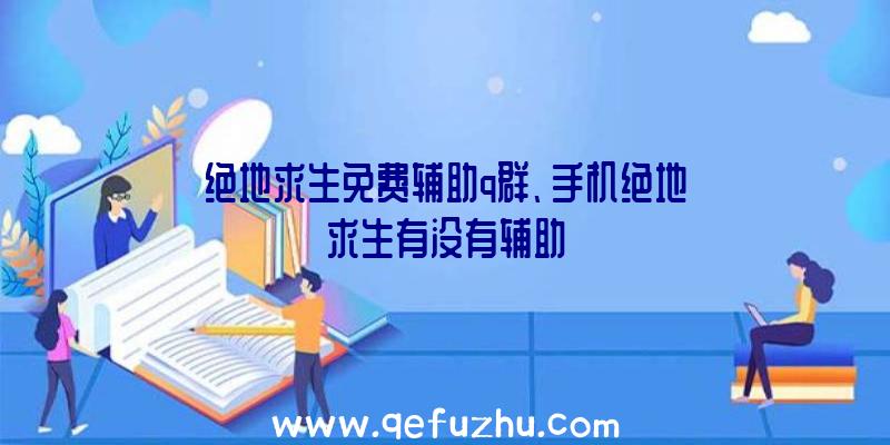 绝地求生免费辅助q群、手机绝地求生有没有辅助