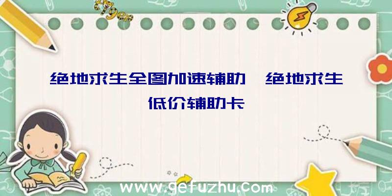 绝地求生全图加速辅助、绝地求生低价辅助卡