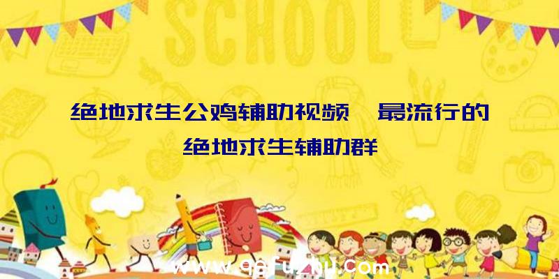 绝地求生公鸡辅助视频、最流行的绝地求生辅助群