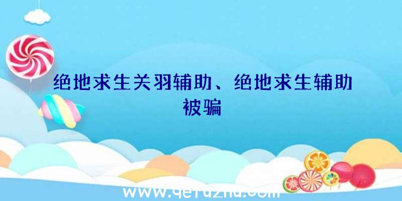 绝地求生关羽辅助、绝地求生辅助被骗