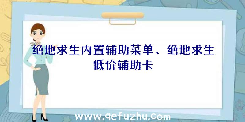 绝地求生内置辅助菜单、绝地求生低价辅助卡