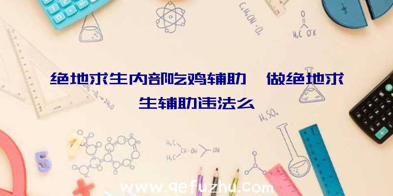 绝地求生内部吃鸡辅助、做绝地求生辅助违法么