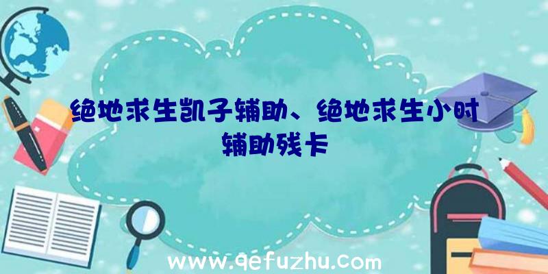 绝地求生凯子辅助、绝地求生小时辅助残卡