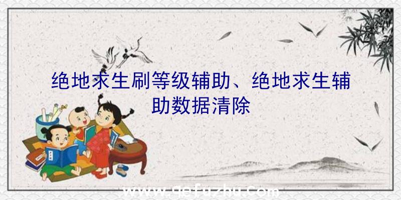 绝地求生刷等级辅助、绝地求生辅助数据清除