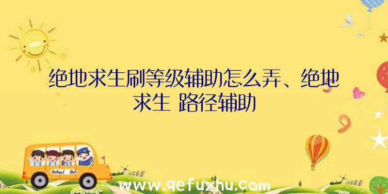 绝地求生刷等级辅助怎么弄、绝地求生