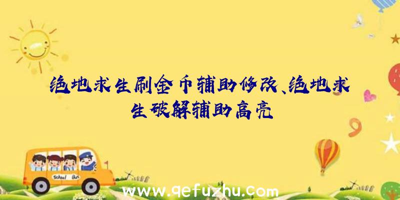 绝地求生刷金币辅助修改、绝地求生破解辅助高亮