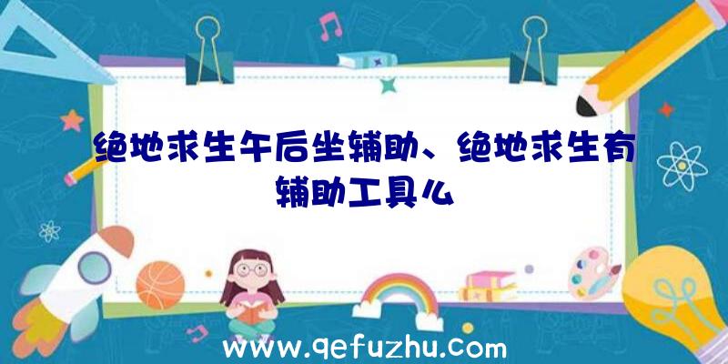 绝地求生午后坐辅助、绝地求生有辅助工具么