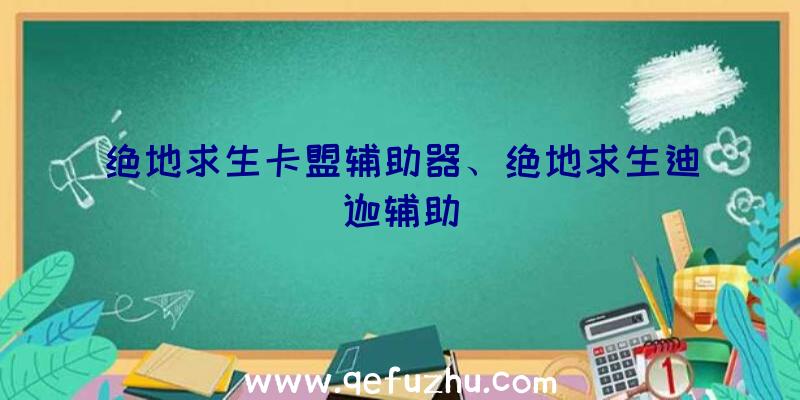 绝地求生卡盟辅助器、绝地求生迪迦辅助