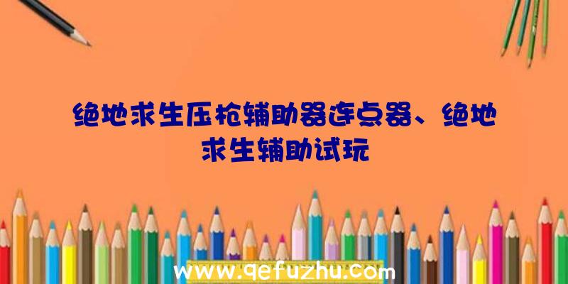 绝地求生压枪辅助器连点器、绝地求生辅助试玩