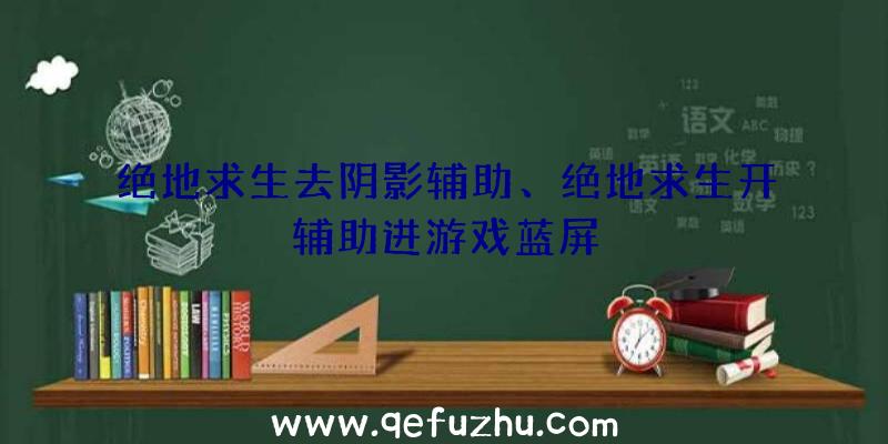 绝地求生去阴影辅助、绝地求生开辅助进游戏蓝屏