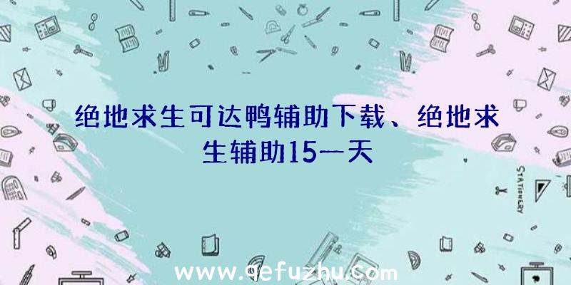 绝地求生可达鸭辅助下载、绝地求生辅助15一天