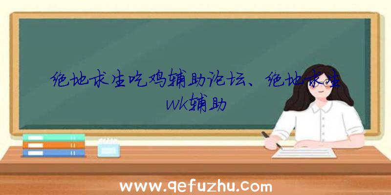 绝地求生吃鸡辅助论坛、绝地求生wk辅助