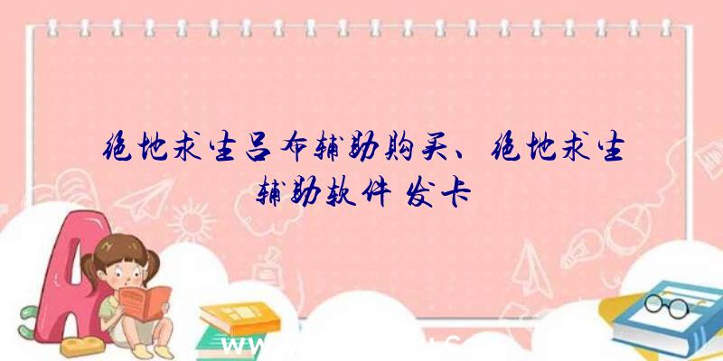 绝地求生吕布辅助购买、绝地求生辅助软件