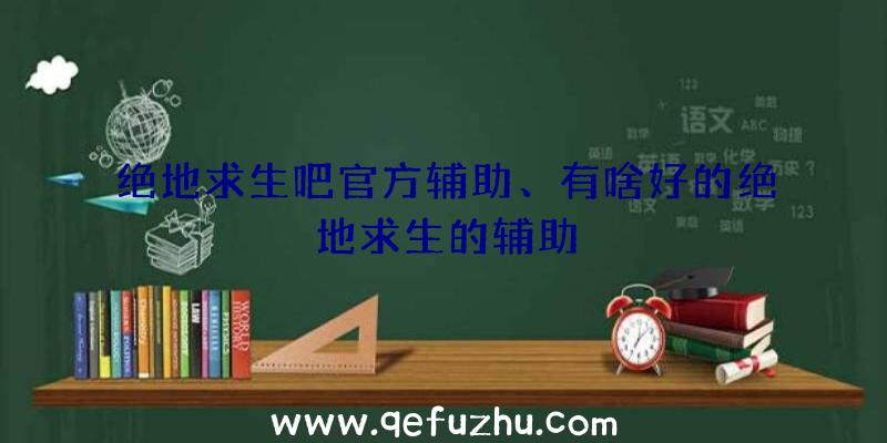 绝地求生吧官方辅助、有啥好的绝地求生的辅助