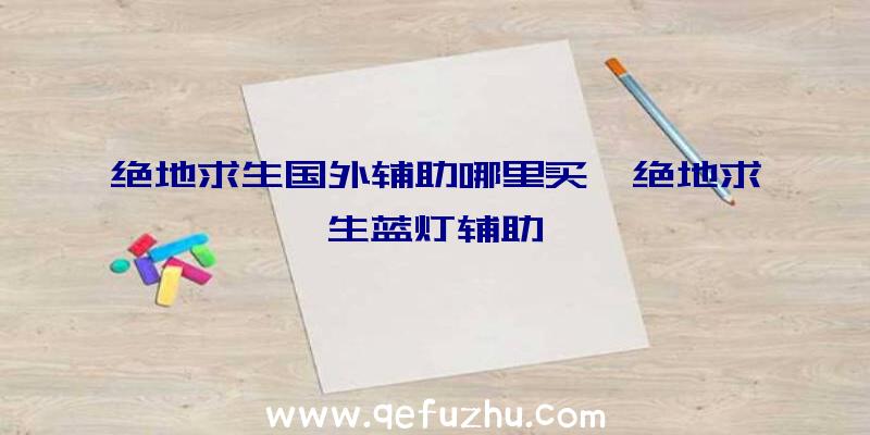 绝地求生国外辅助哪里买、绝地求生蓝灯辅助