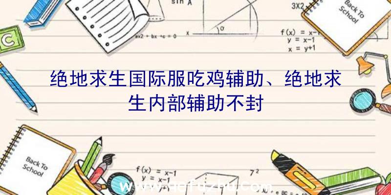 绝地求生国际服吃鸡辅助、绝地求生内部辅助不封