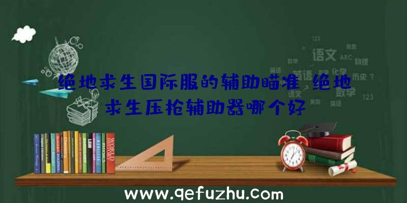 绝地求生国际服的辅助瞄准、绝地求生压枪辅助器哪个好