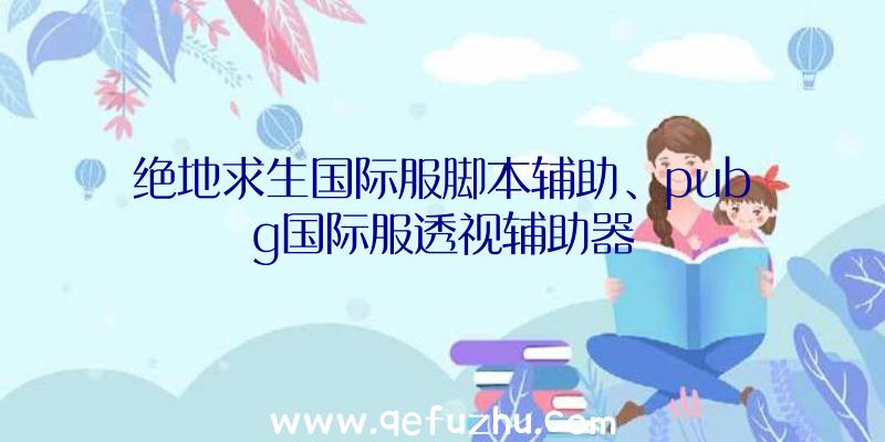 绝地求生国际服脚本辅助、pubg国际服透视辅助器