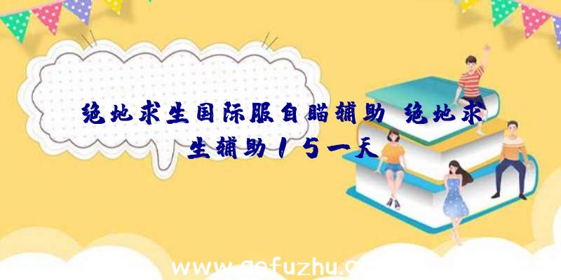 绝地求生国际服自瞄辅助、绝地求生辅助15一天