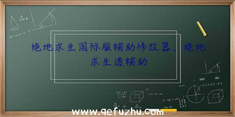 绝地求生国际服辅助修改器、绝地求生透辅助