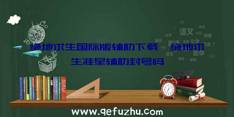 绝地求生国际版辅助下载、绝地求生准星辅助封号吗