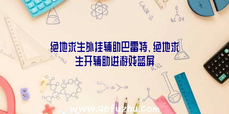 绝地求生外挂辅助巴雷特、绝地求生开辅助进游戏蓝屏