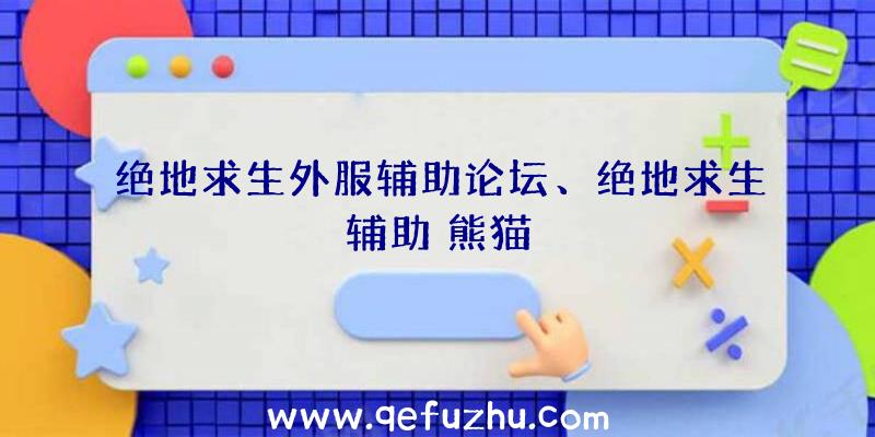 绝地求生外服辅助论坛、绝地求生辅助