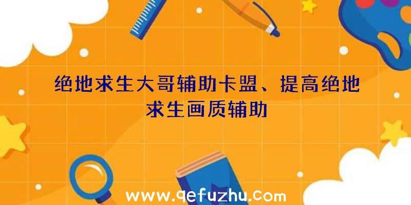 绝地求生大哥辅助卡盟、提高绝地求生画质辅助