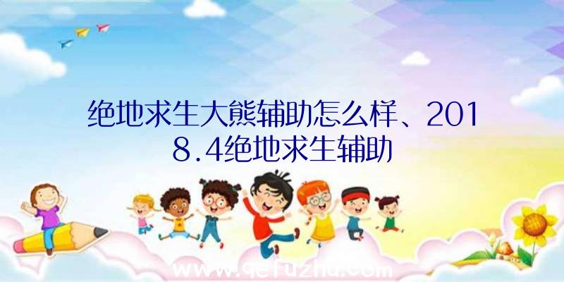 绝地求生大熊辅助怎么样、2018.4绝地求生辅助