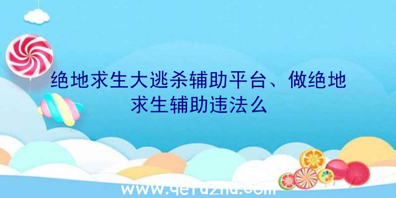 绝地求生大逃杀辅助平台、做绝地求生辅助违法么