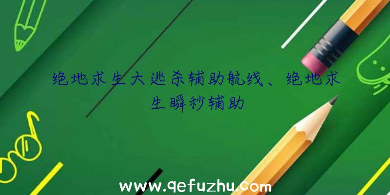 绝地求生大逃杀辅助航线、绝地求生瞬秒辅助