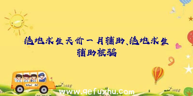 绝地求生天价一月辅助、绝地求生辅助被骗