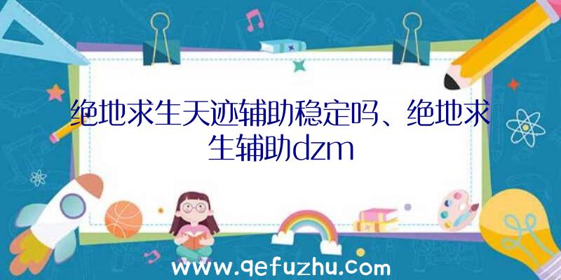 绝地求生天迹辅助稳定吗、绝地求生辅助dzm