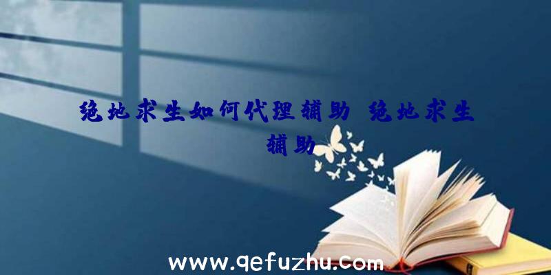 绝地求生如何代理辅助、绝地求生da辅助