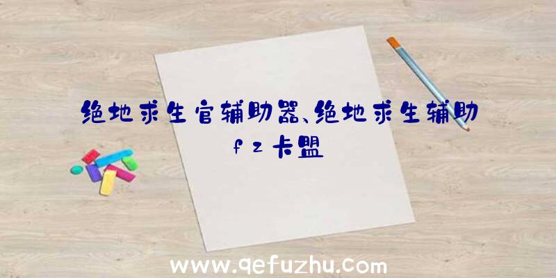 绝地求生官辅助器、绝地求生辅助fz卡盟