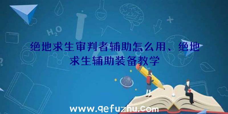 绝地求生审判者辅助怎么用、绝地求生辅助装备教学