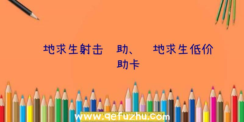 绝地求生射击辅助、绝地求生低价辅助卡