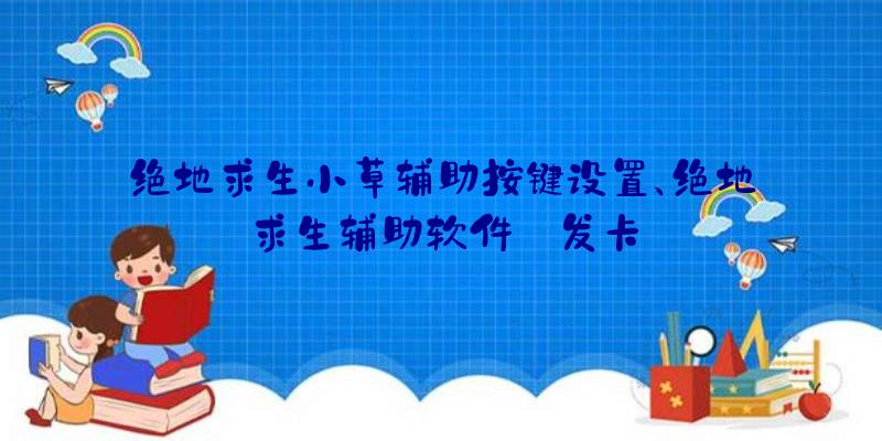 绝地求生小草辅助按键设置、绝地求生辅助软件