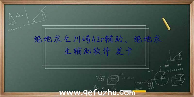 绝地求生川崎h2r辅助、绝地求生辅助软件