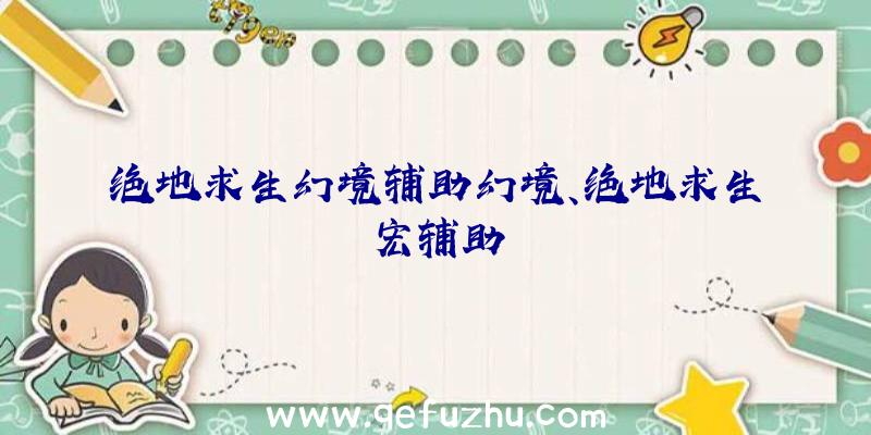 绝地求生幻境辅助幻境、绝地求生宏辅助