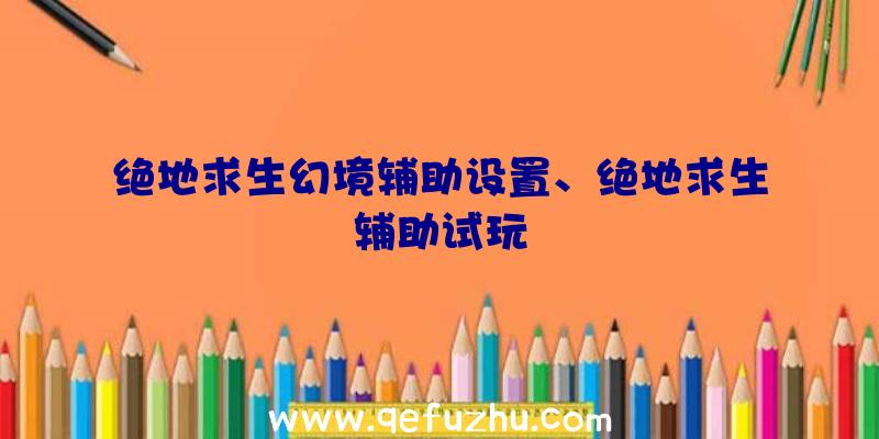 绝地求生幻境辅助设置、绝地求生辅助试玩