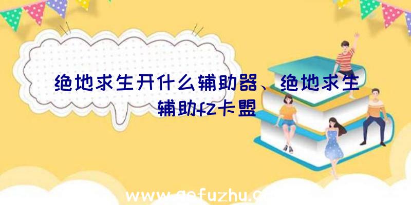 绝地求生开什么辅助器、绝地求生辅助fz卡盟