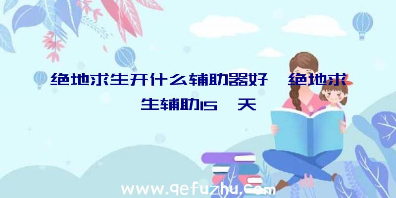 绝地求生开什么辅助器好、绝地求生辅助15一天