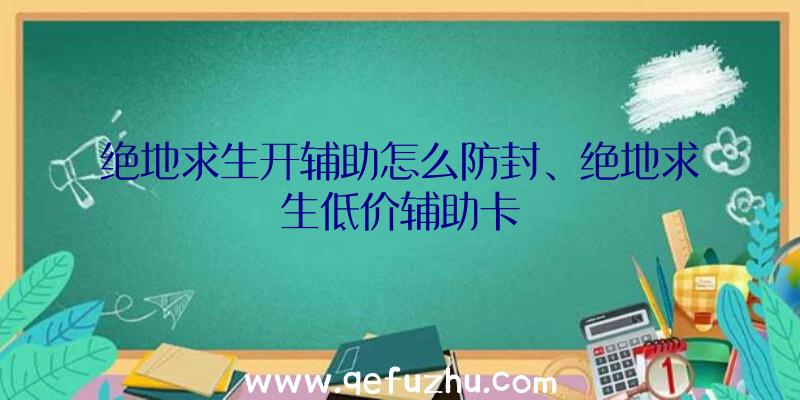 绝地求生开辅助怎么防封、绝地求生低价辅助卡