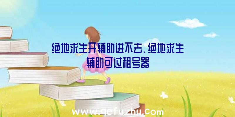 绝地求生开辅助进不去、绝地求生辅助可过租号器