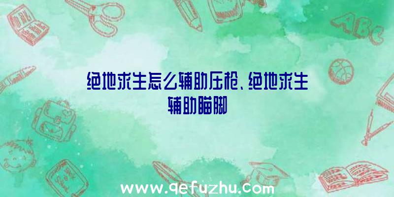 绝地求生怎么辅助压枪、绝地求生辅助瞄脚