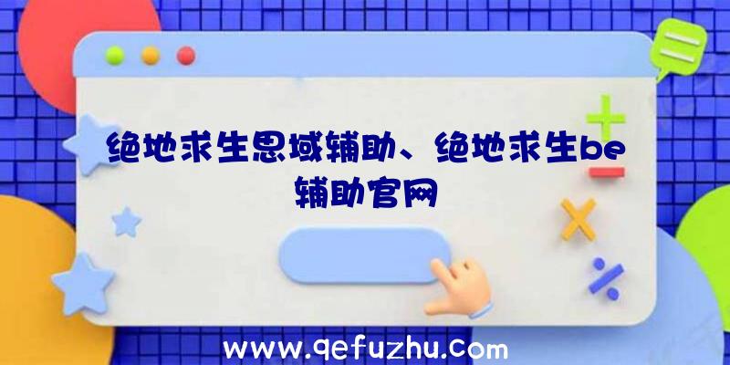 绝地求生思域辅助、绝地求生be辅助官网