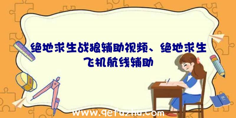 绝地求生战狼辅助视频、绝地求生飞机航线辅助