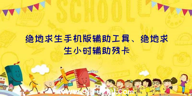 绝地求生手机版辅助工具、绝地求生小时辅助残卡